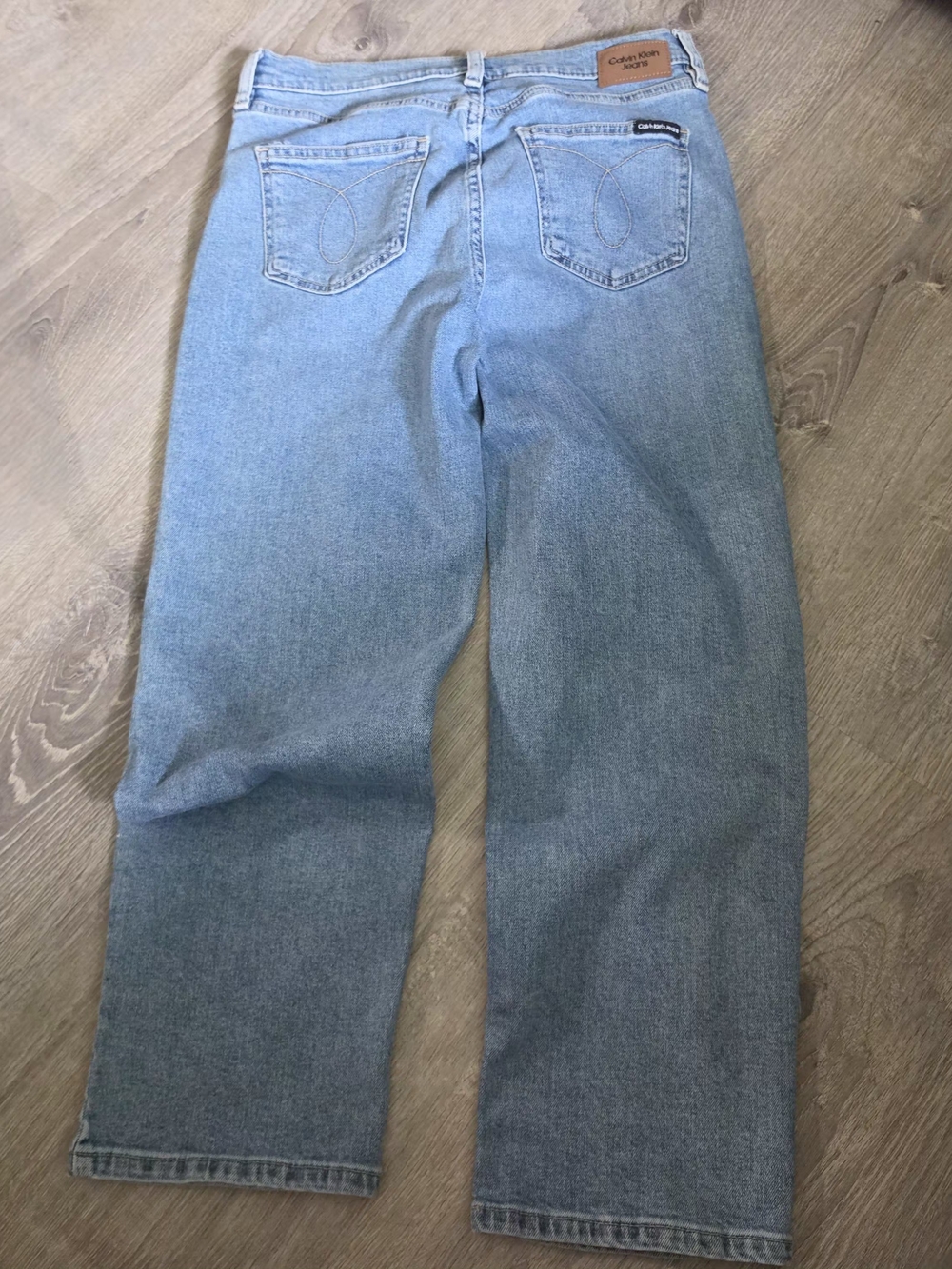 Calvin Klein Jeans Womens Size 8 High Rise Straight Leg Light Wash Denim